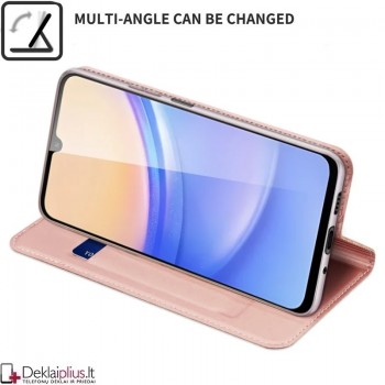 Dux Ducis Skin Pro dirbtinės odos dėklas - rausvas (Samsung A16/A16 5G)